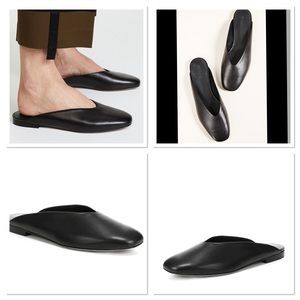 Vince Levins - V-Cut Leather Slip-On Flats